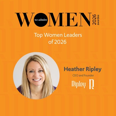 Heather Ripley, founder and CEO of Ripley PR, has been named a 2026 Top Women Leader by Women We Admire, recognizing her leadership and impact in the public relations industry.
