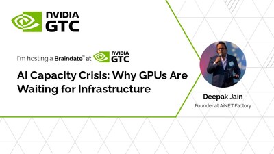 Deepak Jain @ Nvidia GTC2026 : AI Capacity Crisis - Why GPUs are Waiting for Infrastructure Deepak Jain @ Nvidia GTC2026 : AI Capacity Crisis - Why GPUs are Waiting for Infrastructure