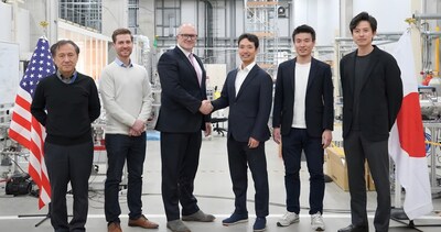 (Pictured, left to right: Keishi Sakamoto (KF), Dominick Bindl (Realta), Kieran Furlong (Realta), Kiyoshi Seko (KF), Yuhei Nozoe (Fusion Fuel Cycles), Yuto Yoshioka (KF))