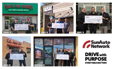 Sun Auto Network locations across the U.S. present community donations as part of the Drive With Purpose initiative, supporting local organizations in the communities where Sun Auto teammates live and work.