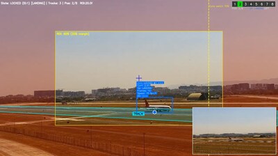 Real-time aircraft tracking using Skylark Labs’ ARIES adaptive ground-to-air intelligence system during airfield operations