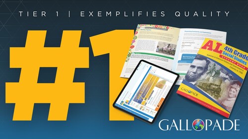 Gallopade Receives Top Score for Alabama Social Studies Textbooks and Supplemental Materials Review
