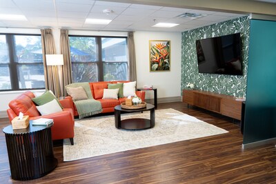 The VITAS inpatient care center is designed with patients and their loved ones in mind, including a shared family room and kitchenette for homelike comforts.