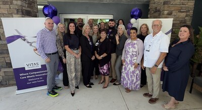 Chamber representatives joined VITAS Healthcare and Oak Manor leaders for a ceremonial ribbon cutting on March 11 to commemorate the opening of the new inpatient hospice center.