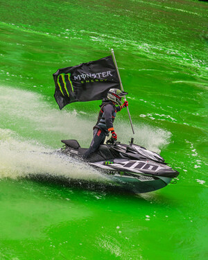 Monster Energy Flips Chicago River Green for St. Patrick's with Spectacular Jet Ski Show