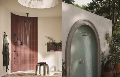 From Left to Right: Roccesco™ Bath Collection, Odin® Outdoor Collection