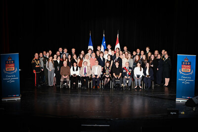 Les récipiendaires des Médailles de la Lieutenante-gouverneure du Québec honorés lors des cérémonies de remise tenue au Cégep de Lévis, le 14 mars 2026. (Groupe CNW/Cabinet de la lieutenante-gouverneure du Québec) Les récipiendaires des Médailles de la Lieutenante-gouverneure du Québec honorés lors des cérémonies de remise tenue au Cégep de Lévis, le 14 mars 2026. (Groupe CNW/Cabinet de la lieutenante-gouverneure du Québec)