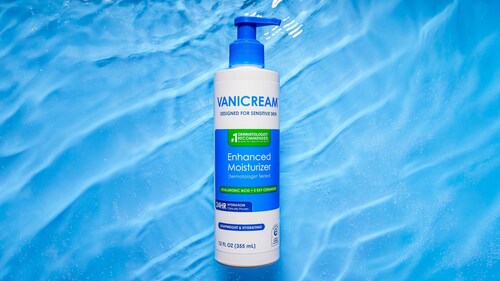 Vanicream™ Enhanced Moisturizer is a lightweight, full-body moisturizer formulated with hyaluronic acid, five key ceramides, and glycerin to deliver long-lasting hydration for sensitive skin.