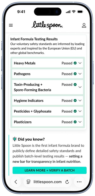 Little Spoon's publicly-available Testing Hub - setting a new bar for transparency