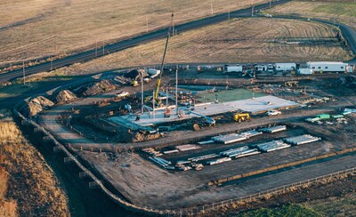 Cairnspring Mills' new Blue Mountain Mill, under construction outside of Pendleton, Oregon.