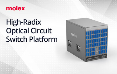 Molex High-Radix Optical Circuit Switch Platform enables large scale, reconfigurable optical connectivity to improve AI cluster scalability and utilization with minimal network overhead.