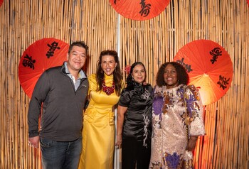 Freddy Hong, Vanessa Fukunaga,  Carmen Carbajal, Rosalia de Cuba