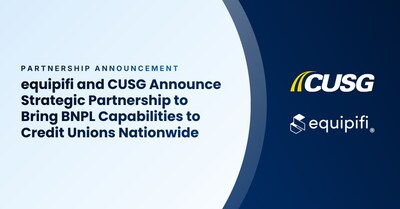 With equipifi, CUSG’s credit union partners can offer personalized BNPL options that align with members' financial goals when making purchases through existing checking accounts and debit cards.