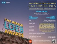 2026 LOEB AWARDS OPEN CALL FOR ENTRIES, WITH APRIL 30 DEADLINE FOR JOURNALISM COMPETITION SUBMISSIONS