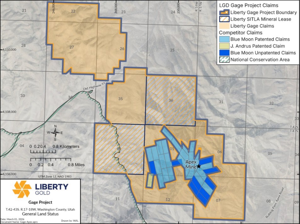 Blue Moon Consolidates Apex Germanium and Gallium District with Acquisition of Gage Properties from Liberty Gold