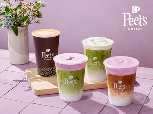PEET'S COFFEE SHOWS ITS COLORFUL SIDE WITH NEW FLAVORS THIS SPRING  WITH FLORAL LINEUP AND UBE LATTES ON THE MENU