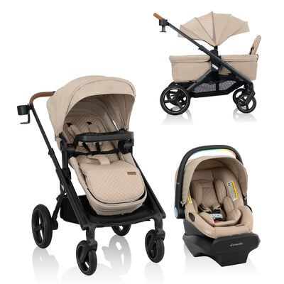 Evenflo® Transformer™ Stroller to Wagon Travel System, featuring the LiteMax™ NXT Infant Car Seat with SensorySoothe® Evenflo® Transformer™ Stroller to Wagon Travel System, featuring the LiteMax™ NXT Infant Car Seat with SensorySoothe®