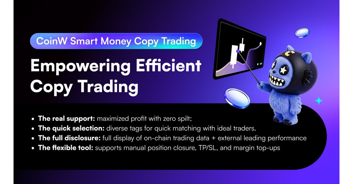CoinW Launches 'Smart Money' Copy Trading with Zero Profit-Sharing Model
