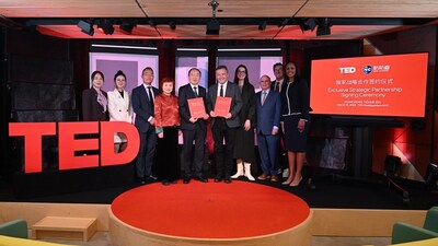 Representatives from TED and New Channel at the signing ceremony.