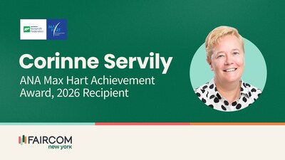 prweb.com - Faircom New York - Faircom New York Founder Corinne Servily Named Recipient of ANA's 2026 Max Hart Achievement Award