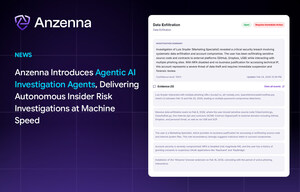 Anzenna Introduces Agentic AI Investigation Agents, Delivering Autonomous Insider Risk Investigations at Machine Speed