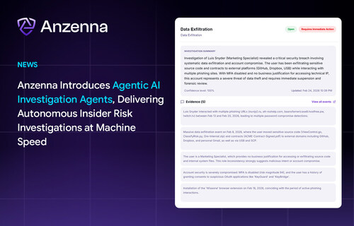 Agentic AI Capabilities Automate Insider Risk Investigations, Accelerate Threat Resolution, and Eliminate Alert Fatigue