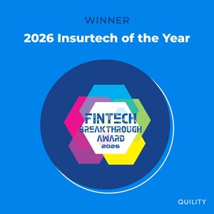 Quility Named "InsurTech Company of the Year" in 10th Annual FinTech Breakthrough Awards Program