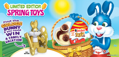 The treat-plus-toy brand debuts limited-edition Golden Bunny Toys and Golden Eggs with a sweepstakes that could send one lucky family to Orlando, Florida The treat-plus-toy brand debuts limited-edition Golden Bunny Toys and Golden Eggs with a sweepstakes that could send one lucky family to Orlando, Florida