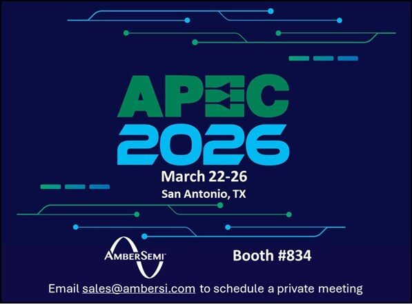 AmberSemi to Exhibit at APEC 2026, Showcasing New PowerTile™