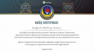 WePlay Partners Again with Türk Eğitim Derneği to Support 204 Earthquake-Affected Children