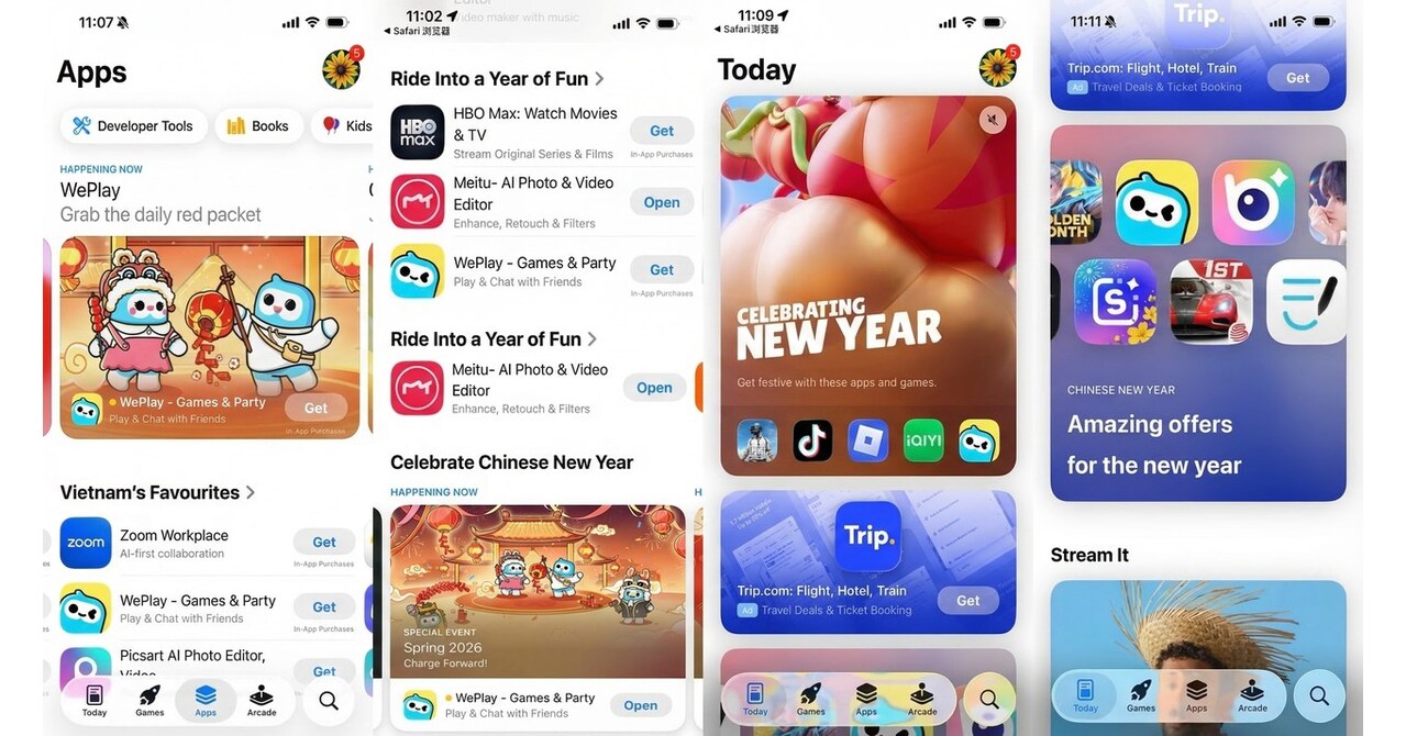 Program Tahun Baru Imlek WePlay di Asia Tenggara Tampil di App Store Today dan Today Collection