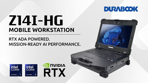 DURABOOK Z14I-HG: AI-Ready Fully Rugged Workstation up to 682 TOPS