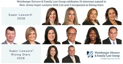 Weinberger Divorce & Family Law Group Attorneys Recognized Among New Jersey's Top Family Law Professionals for 2026