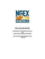 NGEx YE2025 Shareholder Report (CNW Group/NGEx Minerals Ltd.)