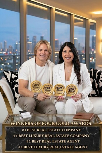 Patty Da Silva and Chris Green of Green Realty Properties honored with four Gold Awards in the 2026 Sun Sentinel South Florida Favorites.