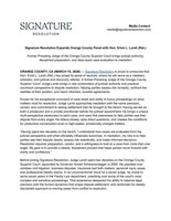 Hon. Erick L. Larsh (Ret.) joins Signature Resolution