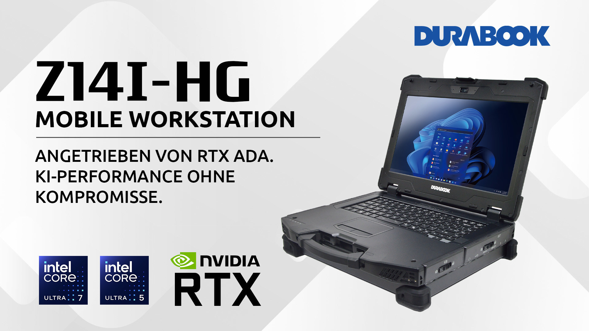 DURABOOK präsentiert die Z14I-HG: Erste KI-fähige Rugged Mob