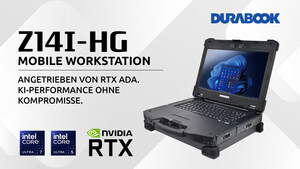 DURABOOK präsentiert die Z14I-HG: Erste KI-fähige Rugged Mobile Workstation mit einer KI-Leistung von bis zu 682 TOPS