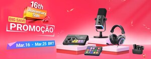 AliExpress destaca produtos da Fifine em campanha de aniversário com até 80% de desconto no canal Marcas+