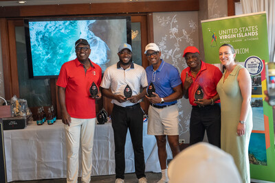 Governor Albert Bryan Jr, Jobes for America’s Graduates CEO Janelle Duray and Tournament Participants