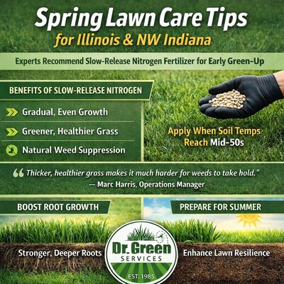 Illinois and Northwest Indiana Lawns Begin Spring Transition as Experts Recommend Slow-Release Nitrogen Fertilizer