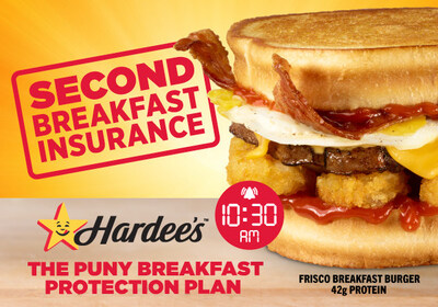 Hardee’s is offering a hearty breakfast with its new Frisco Breakfast Burger and a limited time offer Second Breakfast Insurance, designed for anyone whose first breakfast leaves them wanting more.