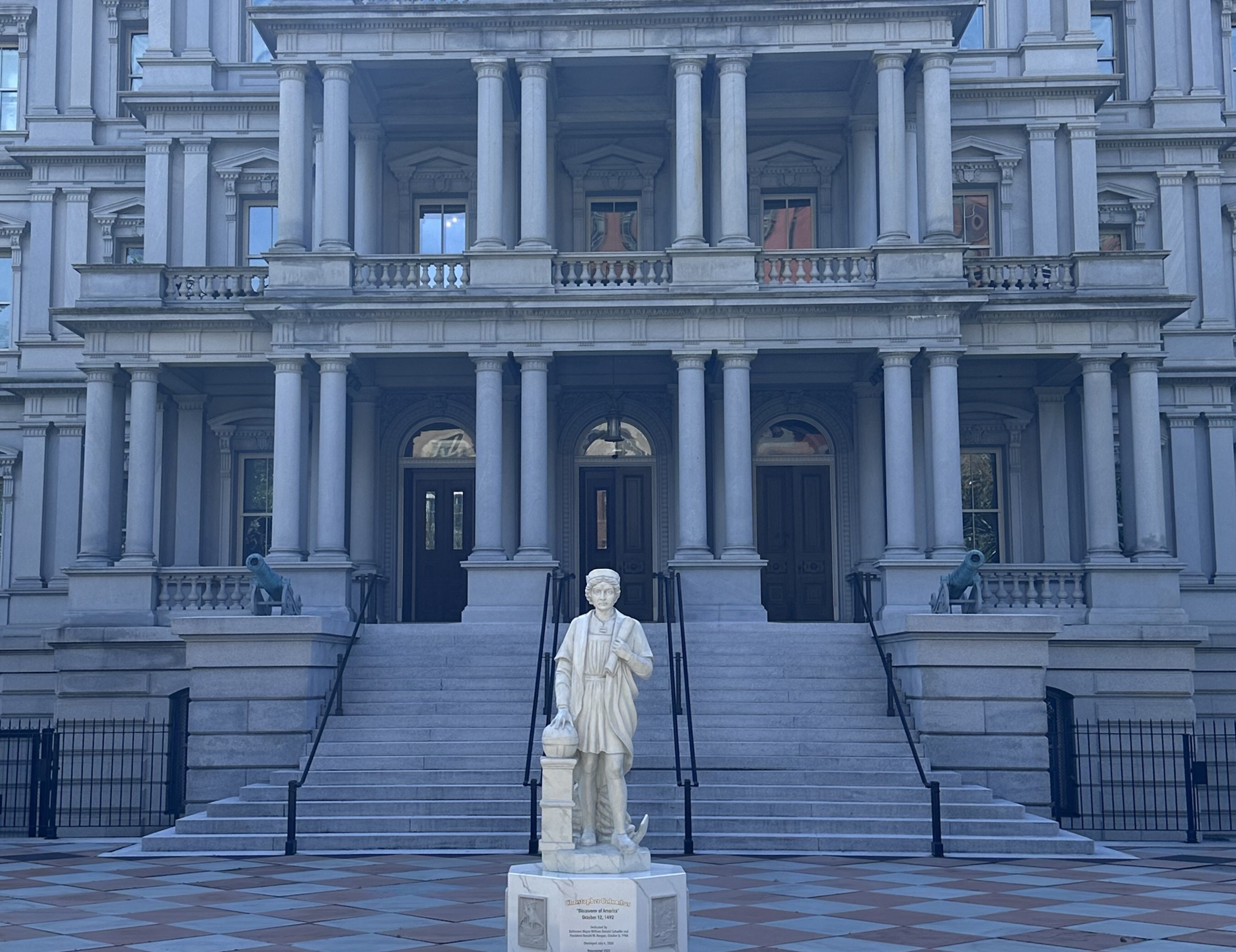 Baltimore's Toppled Columbus Statue Reborn on White House Ca