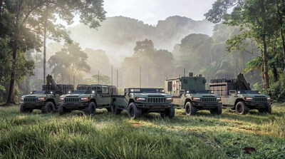 The AM General Unmanned Ground Vehicle is a truly autonomous platform for multiple mission sets, from logistics support and medevac missions, to attritable small UGVs for added lethality on the battlefield. The AM General Unmanned Ground Vehicle is a truly autonomous platform for multiple mission sets, from logistics support and medevac missions, to attritable small UGVs for added lethality on the battlefield.