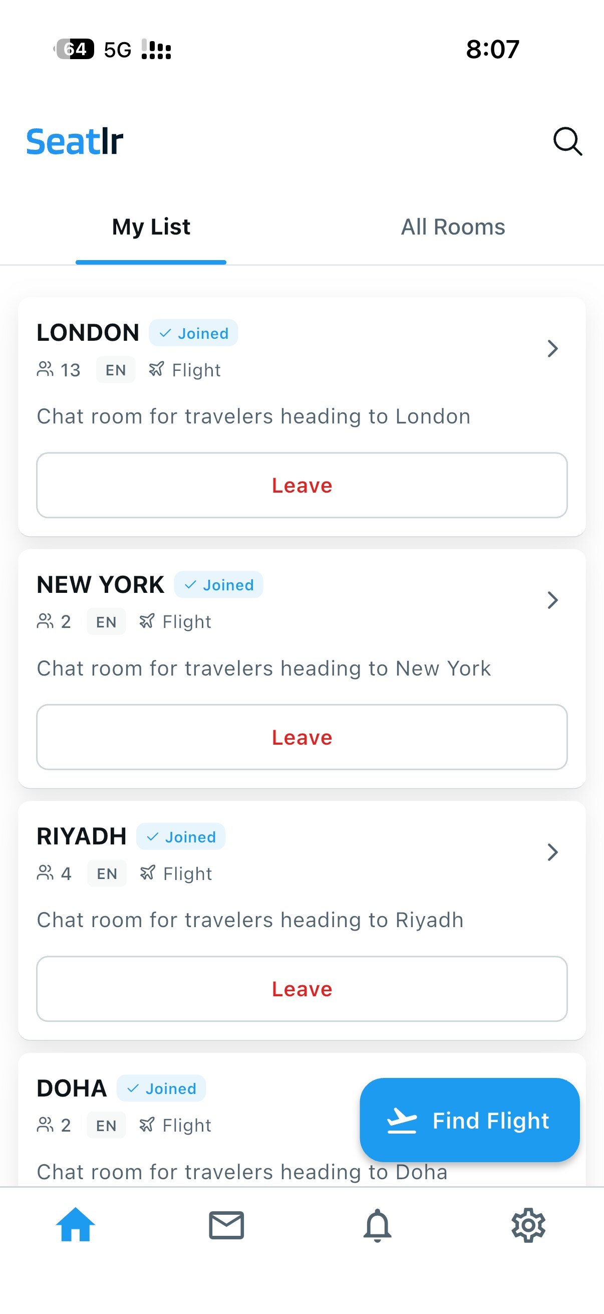 Seatlr Launches City-Based Travel Chat App Using Flight Numb