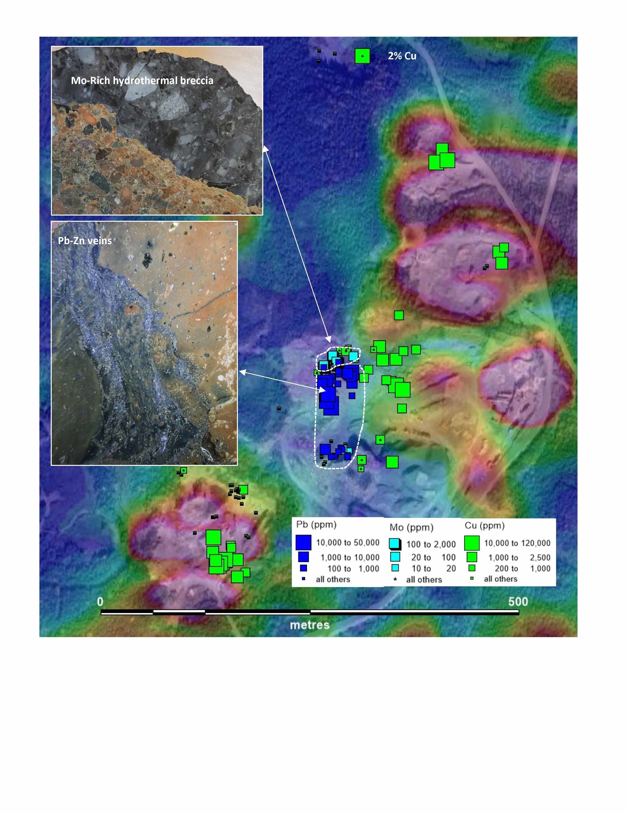 Thematic map showing location of recently collected samples from the diatreme breccia. (CNW Group/Northern Shield Resources Inc.)