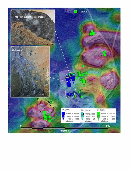 Thematic map showing location of recently collected samples from the diatreme breccia. (CNW Group/Northern Shield Resources Inc.)