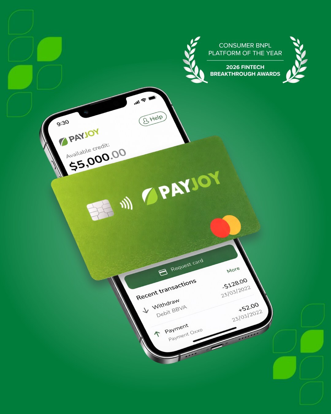 PayJoy Named Consumer BNPL Platform of the Year by FinTech B