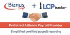 BiznusSoft HR named LCPtracker Preferred Alliance Payroll Provider for certified payroll software and compliance reporting
