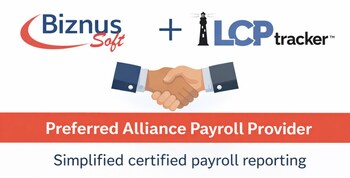 BiznusSoft HR named LCPtracker Preferred Alliance Payroll Provider for certified payroll software and compliance reporting